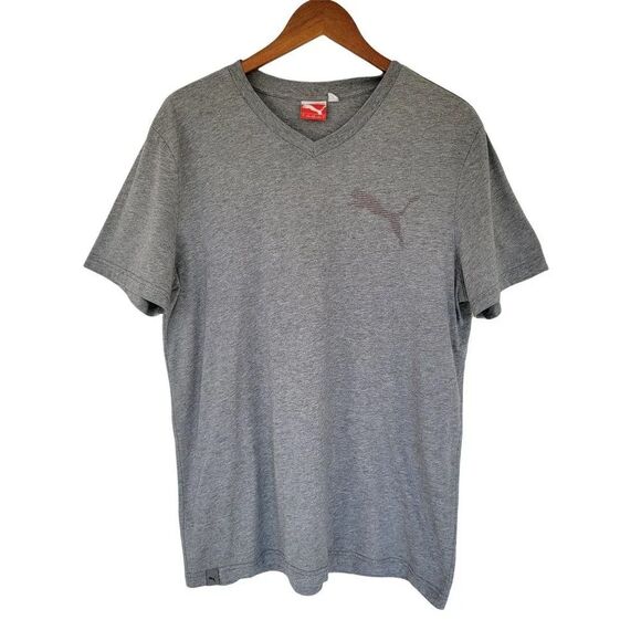 Puma Short Sleeve TShirt Mens Size L Heather Gray - Picture 1 of 11